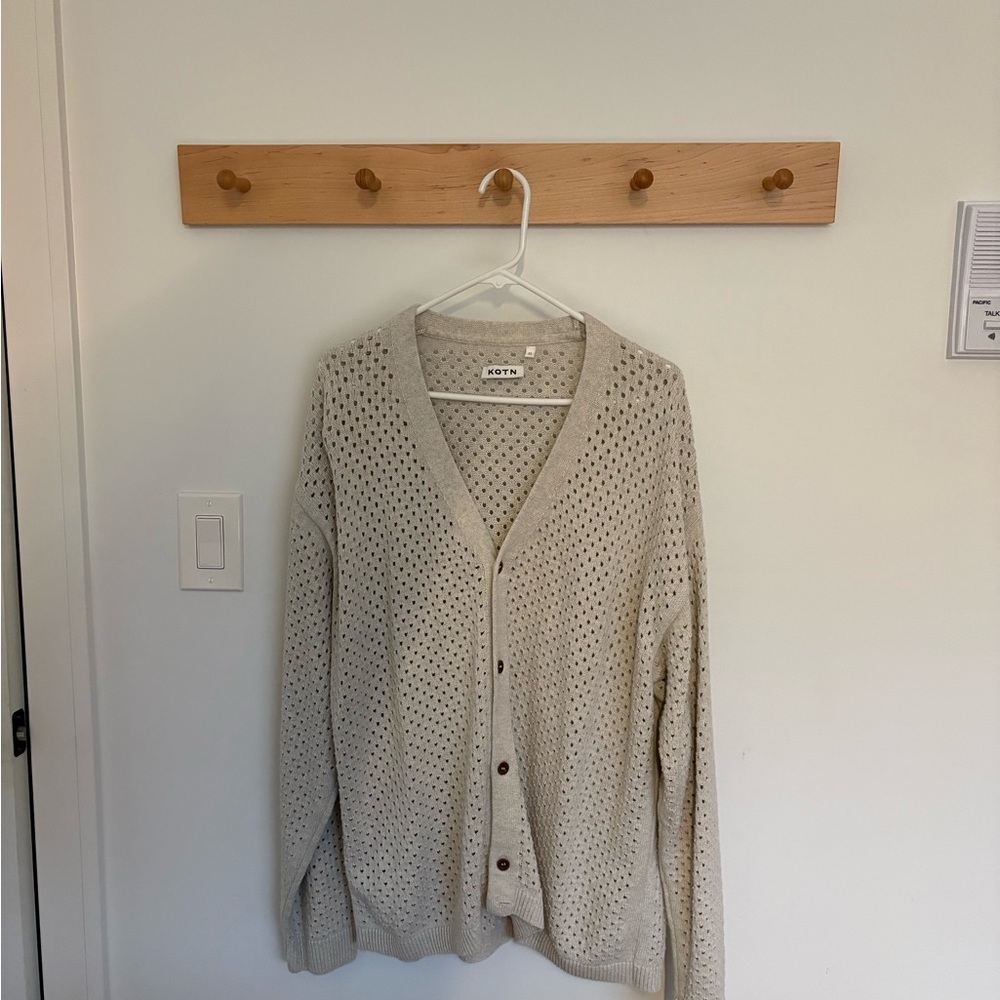 KOTN Light Beige Cardigan Sweater